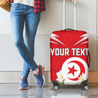 Personalized Tunisia Luggage Cover Jasmine Flower and Emblem - Wonder Print Shop