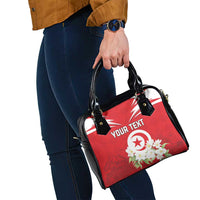 Personalized Tunisia Shoulder Handbag Jasmine Flower and Emblem