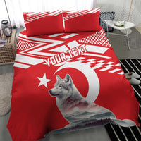 Personalized Gray Wolf Turkey Bedding Set Turkish Mountain - Wonder Print Shop