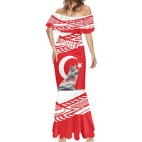 Personalized Gray Wolf Turkey Mermaid Dress Turkish Mountain - Wonder Print Shop