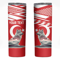 Personalized Gray Wolf Turkey Skinny Tumbler Turkish Mountain - Wonder Print Shop