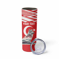 Personalized Gray Wolf Turkey Skinny Tumbler Turkish Mountain - Wonder Print Shop