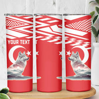 Personalized Gray Wolf Turkey Skinny Tumbler Turkish Mountain - Wonder Print Shop