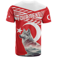 Personalized Gray Wolf Turkey T Shirt Turkish Mountain - Wonder Print Shop