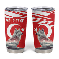 Personalized Gray Wolf Turkey Tumbler Cup Turkish Mountain - Wonder Print Shop