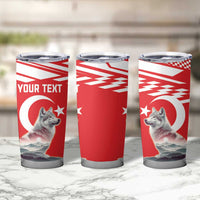 Personalized Gray Wolf Turkey Tumbler Cup Turkish Mountain - Wonder Print Shop