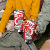 Personalized Gray Wolf Turkey Tumbler Cup Turkish Mountain - Wonder Print Shop