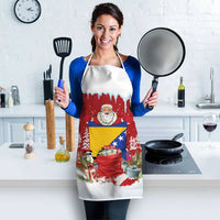 Bosnia and Herzegovina Christmas Apron Santa With National Flag - Wonder Print Shop