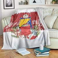 Bosnia and Herzegovina Christmas Blanket Santa With National Flag - Wonder Print Shop