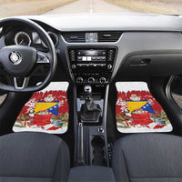Bosnia and Herzegovina Christmas Car Mats Santa With National Flag - Wonder Print Shop