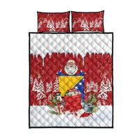 Bosnia and Herzegovina Christmas Quilt Bed Set Santa With National Flag - Wonder Print Shop