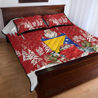 Bosnia and Herzegovina Christmas Quilt Bed Set Santa With National Flag - Wonder Print Shop