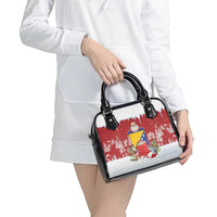 Bosnia and Herzegovina Christmas Shoulder Handbag Santa With National Flag - Wonder Print Shop