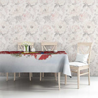 Bosnia and Herzegovina Christmas Tablecloth Santa With National Flag - Wonder Print Shop