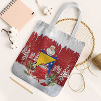 Bosnia and Herzegovina Christmas Tote Bag Santa With National Flag - Wonder Print Shop
