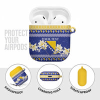 Personalized Bosnia and Herzegovina Christmas AirPods Case Coat Of Arms Srecan Bozic - Wonder Print Shop