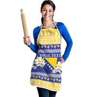 Personalized Bosnia and Herzegovina Christmas Apron Coat Of Arms Srecan Bozic - Wonder Print Shop