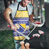 Personalized Bosnia and Herzegovina Christmas Apron Coat Of Arms Srecan Bozic - Wonder Print Shop
