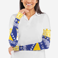 Personalized Bosnia and Herzegovina Christmas Arm Sleeves Coat Of Arms Srecan Bozic - Wonder Print Shop