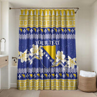 Personalized Bosnia and Herzegovina Christmas Bathroom Set Coat Of Arms Srecan Bozic - Wonder Print Shop