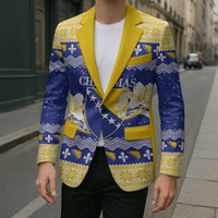 Personalized Bosnia and Herzegovina Christmas Blazer Coat Of Arms Srecan Bozic - Wonder Print Shop