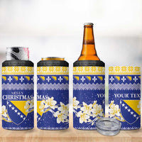 Personalized Bosnia and Herzegovina Christmas 4 in 1 Can Cooler Tumbler Coat Of Arms Srecan Bozic - Wonder Print Shop