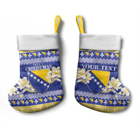 Personalized Bosnia and Herzegovina Christmas Stocking Coat Of Arms Srecan Bozic - Wonder Print Shop