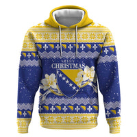 Personalized Bosnia and Herzegovina Christmas Hoodie Coat Of Arms Srecan Bozic - Wonder Print Shop