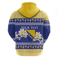 Personalized Bosnia and Herzegovina Christmas Hoodie Coat Of Arms Srecan Bozic - Wonder Print Shop