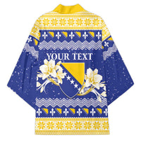 Personalized Bosnia and Herzegovina Christmas Kimono Coat Of Arms Srecan Bozic - Wonder Print Shop