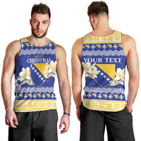 Personalized Bosnia and Herzegovina Christmas Men Tank Top Coat Of Arms Srecan Bozic - Wonder Print Shop