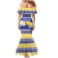 Personalized Bosnia and Herzegovina Christmas Mermaid Dress Coat Of Arms Srecan Bozic - Wonder Print Shop