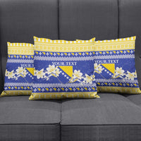 Personalized Bosnia and Herzegovina Christmas Pillow Cover Coat Of Arms Srecan Bozic - Wonder Print Shop