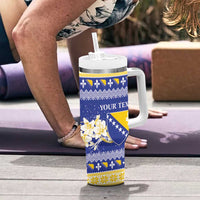 Personalized Bosnia and Herzegovina Christmas Tumbler With Handle Coat Of Arms Srecan Bozic - Wonder Print Shop