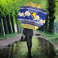 Personalized Bosnia and Herzegovina Christmas Umbrella Coat Of Arms Srecan Bozic - Wonder Print Shop