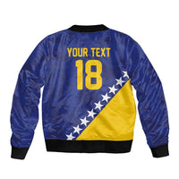 Custom Bosnia and Herzegovina Football Bomber Jacket Go Champion Sporty Style - Wonder Print Shop