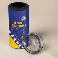 Custom Bosnia and Herzegovina Football 4 in 1 Can Cooler Tumbler Go Champion Sporty Style - Wonder Print Shop