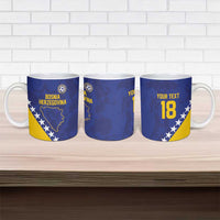 Custom Bosnia and Herzegovina Football Ceramic Mug Go Champion Sporty Style - Wonder Print Shop