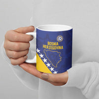 Custom Bosnia and Herzegovina Football Ceramic Mug Go Champion Sporty Style - Wonder Print Shop