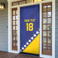 Custom Bosnia and Herzegovina Football Door Cover Go Champion Sporty Style - Wonder Print Shop