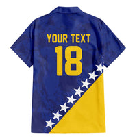 Custom Bosnia and Herzegovina Football Family Matching Mermaid Dress and Hawaiian Shirt Go Champion Sporty Style - Wonder Print Shop