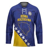Custom Bosnia and Herzegovina Football Hockey Jersey Go Champion Sporty Style - Wonder Print Shop