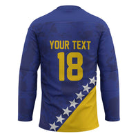Custom Bosnia and Herzegovina Football Hockey Jersey Go Champion Sporty Style - Wonder Print Shop
