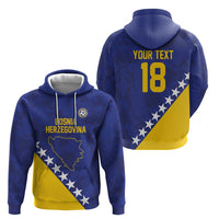 Custom Bosnia and Herzegovina Football Hoodie Go Champion Sporty Style - Wonder Print Shop