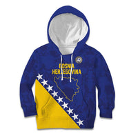 Custom Bosnia and Herzegovina Football Kid Hoodie Go Champion Sporty Style - Wonder Print Shop