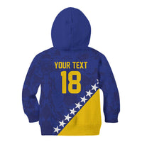 Custom Bosnia and Herzegovina Football Kid Hoodie Go Champion Sporty Style - Wonder Print Shop