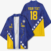 Custom Bosnia and Herzegovina Football Kimono Go Champion Sporty Style - Wonder Print Shop