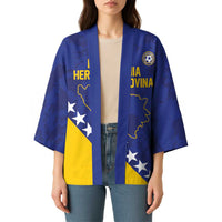 Custom Bosnia and Herzegovina Football Kimono Go Champion Sporty Style - Wonder Print Shop