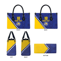 Custom Bosnia and Herzegovina Football Leather Bag Go Champion Sporty Style - Wonder Print Shop