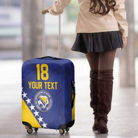 Custom Bosnia and Herzegovina Football Luggage Cover Go Champion Sporty Style - Wonder Print Shop
